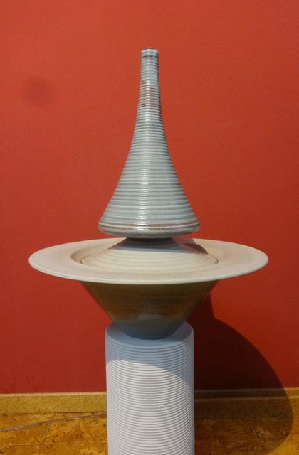 Moderner Zimmerbrunnen aus Keramik CACTUS VARIO 2